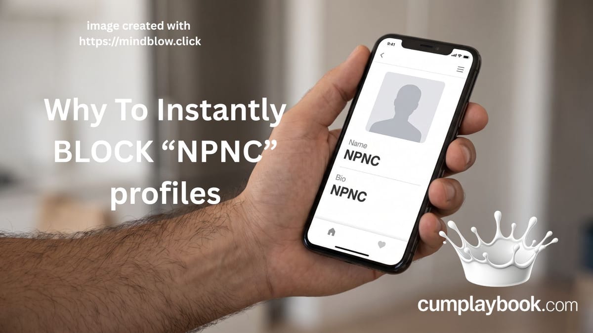 NPNC - Why To Instantly Block "no pics, no chat" profiles